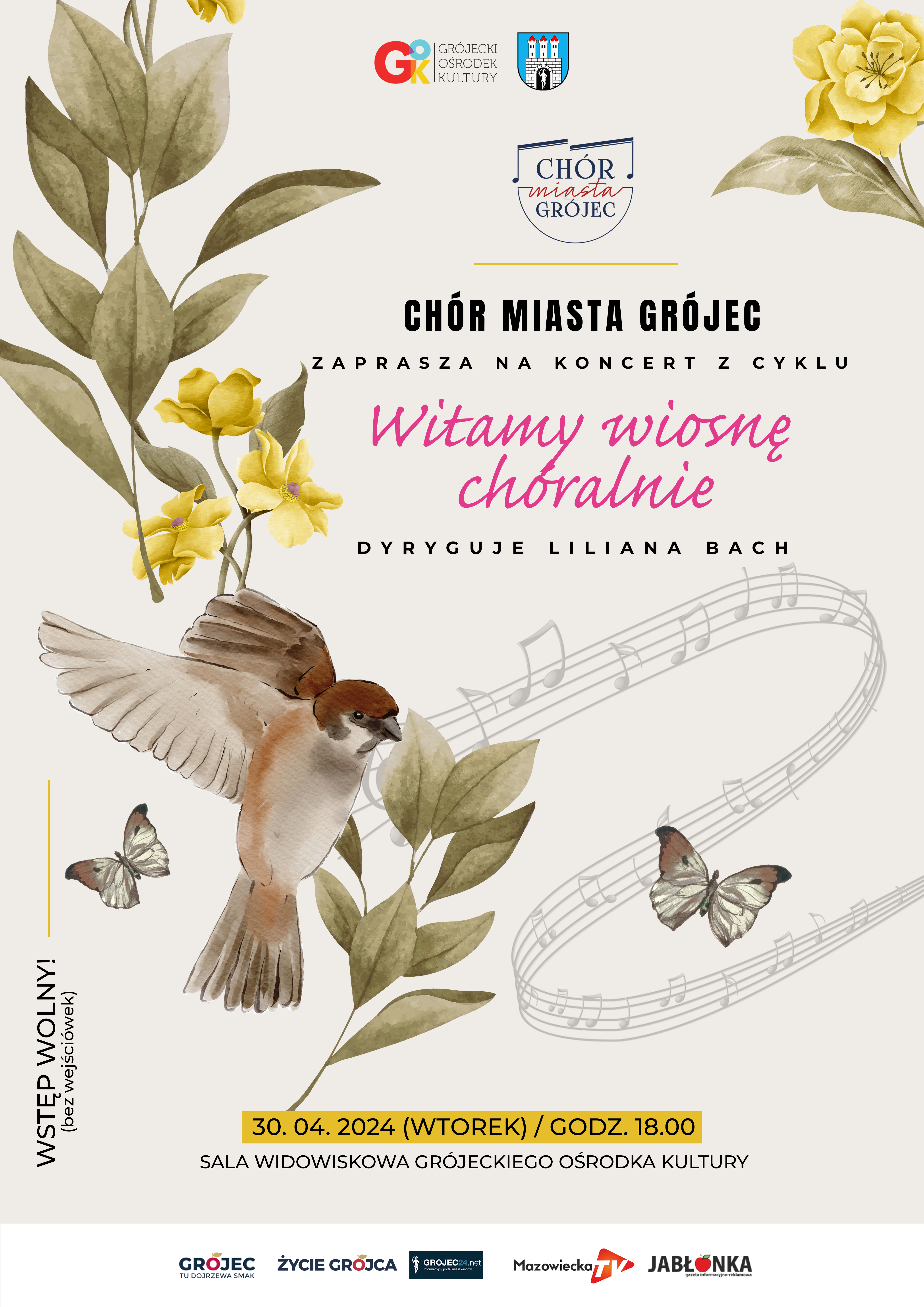 Ikona do artykułu: Koncert Chóru Miasta Grójec z cyklu "Witamy wiosnę chóralnie"